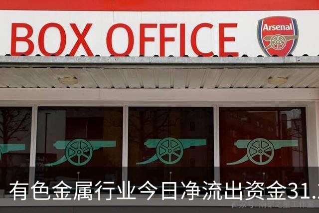 有色金属行业今日净流出资金31.22亿元，紫金矿业等6股净流出资金超亿元
